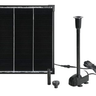 【最大流量 750L/H　最大揚程 1.7m】影に強いソーラーポンプ【20Wソーラーパネル＋ポンプ】 型番：GW-FT020A-M