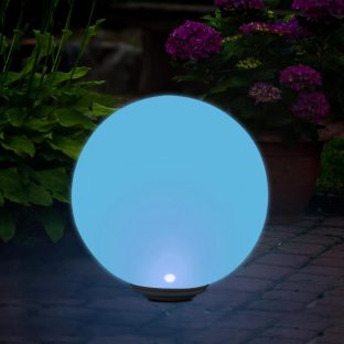 直径50cmソーラー庭園灯　カラー7色と昼光色 電球色 白色  SmartLightingデコレーションライト 明るさ最大100Lm雨にも強いIP65　型番：GW-RMDO319/V-50