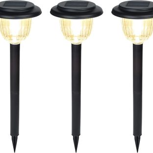 GWSOLARソーラーライト!! 電球色3本組 明るさ30ルーメン【Smart Lighting】夜間自動点灯、高さ57㎝【型番：KR-301WW(3pcs)】