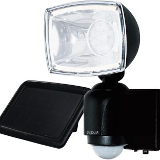 GWSOLAR 業務用 ソーラー センサーライト 驚異な明るさ1200ルーメン/ホワイト色、高感度 赤外線 人感センサーライト 【型番：GW-SR032-K】