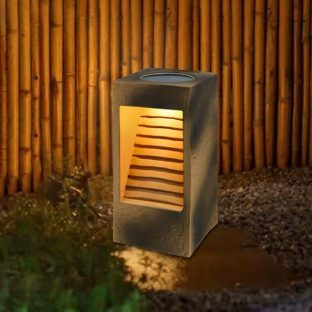 GWSOLAR「露地」ソーラー庭園灯 薄茶色 電球色・30ルーメン Smart Lighting 夜自動点灯【型番：GW-CR105WW(1P) 】
