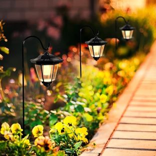 GWSOLAR 明るさ 30ルーメン 吊り下げランタン２個組 Smart Lightingソーラーガーデンライト、電球色・ホワイト色【型番：1011TH-6 2p/s 】