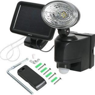 GWSOLAR  明るさ300lm コンパクト ソーラー 赤外線人感センサーライト  ホワイト色【型番：GW-SR105(1P)】