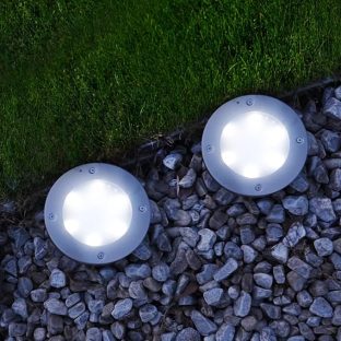 GWSOLAR ソーラーグランドライト２個組 白色  自動点灯・消灯 【型番：GW-GS103/W 2pcs】