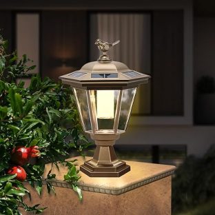 GWSOLAR　ソ－ラ－ランタン玄関灯 かわいい小鳥模様 Smart Lighting電球色 明るさ 30ルーメン【 型番：GW-PL116/WWL-N 】