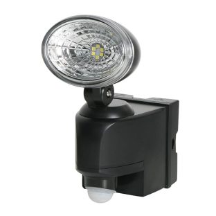 GWSOLAR 電池式LED防犯センサーライト【乾電池・充電池両用】300ルーメン/ホワイト色/コンパクトデザイン 赤外線人感センサー感知後10秒点灯/常時点灯切替 【型番：GW-BT105(1P)】