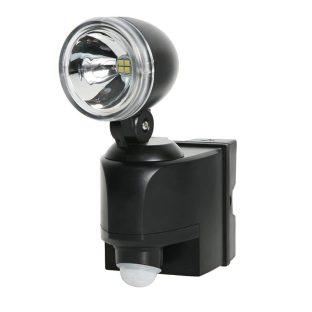 GWSOLAR 電池式LED防犯センサーライト 200ルーメン/ホワイト色/乾電池・充電池兼用、赤外線人感センサー感知後10秒点灯・常時点灯切替【型番：GW-BT101(1P)】