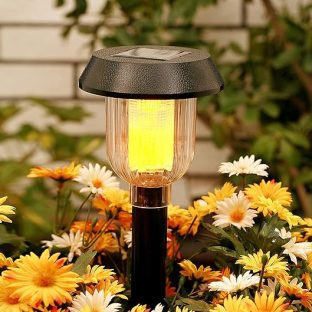 GWSOLAR ロングセラー商品【ソーラーライト 5個組】お庭や玄関回りを明るく！アンバー色,、明るさ安定点灯10ルーメン【型番：BM-101A(5pcs)】