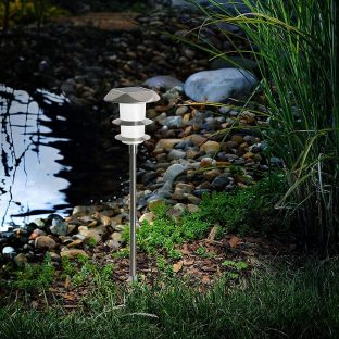 GWSOLAR Smart Lighting ステンレス製 ソーラーガーデニングライト】 ホワイト色/明るさ 30ルーメン/ 高さ74CM【型番：GW-SS307/W 1pcs 】