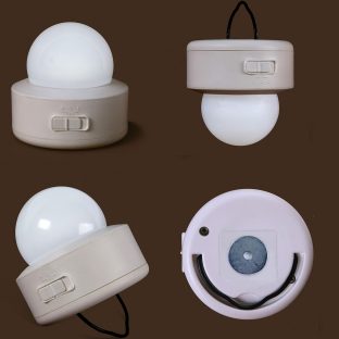 GWSOLAR 電池式ライト２個＋1500mAh充電池６本、全灯/小型電球 25ワット相当 220ルーメン連続10時間以上点灯・半灯/100ルーメン連続28時間以上点灯【型番: GW-BT201 (2P)】