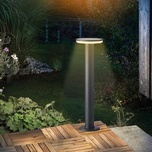 GWSOLAR ソーラーアルミポールライト【高さ 70cm】LED街灯 明るさ100lm、ホワイト色・電球色 リモコン調節可【型番: GW-AL105-70】