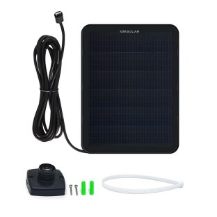 GWSOLAR 4.8W/5.5V ソーラーパネル 防犯カメラ 屋外 USB-B タイプB式対応 MPPT制御式太陽光パネル【型番: SM-408-KB】