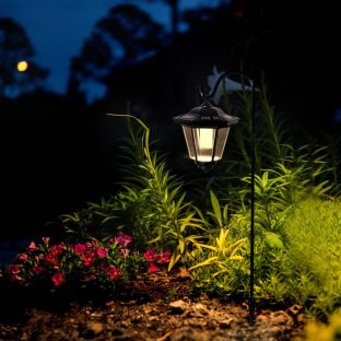 GWSOLAR 明るさ 30ルーメン吊り下げランタン1個「Smart Lighting」 ソーラーガーデンライト、電球色・ホワイト色【型番：1011TH-6】